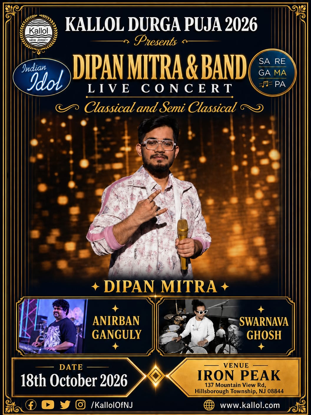 Dipan Mitra & Band Durga Puja 2026 flyer