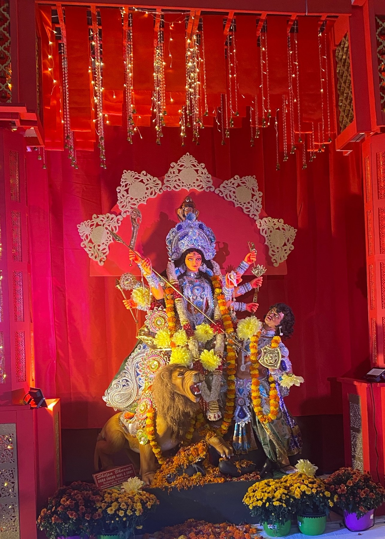 Durga idol at Kallol Durga Puja