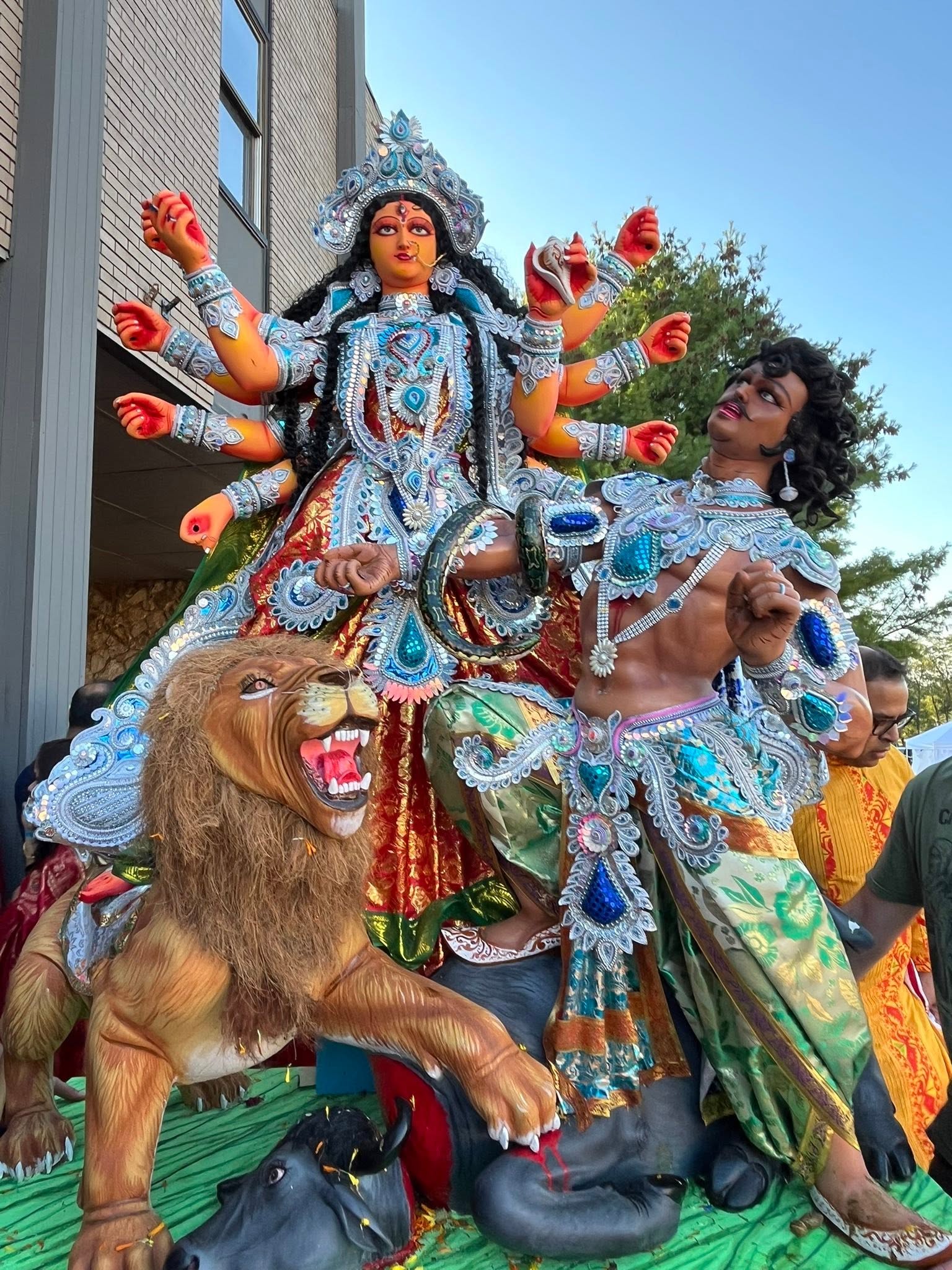 Full view of Ma Durga at Kallol Puja