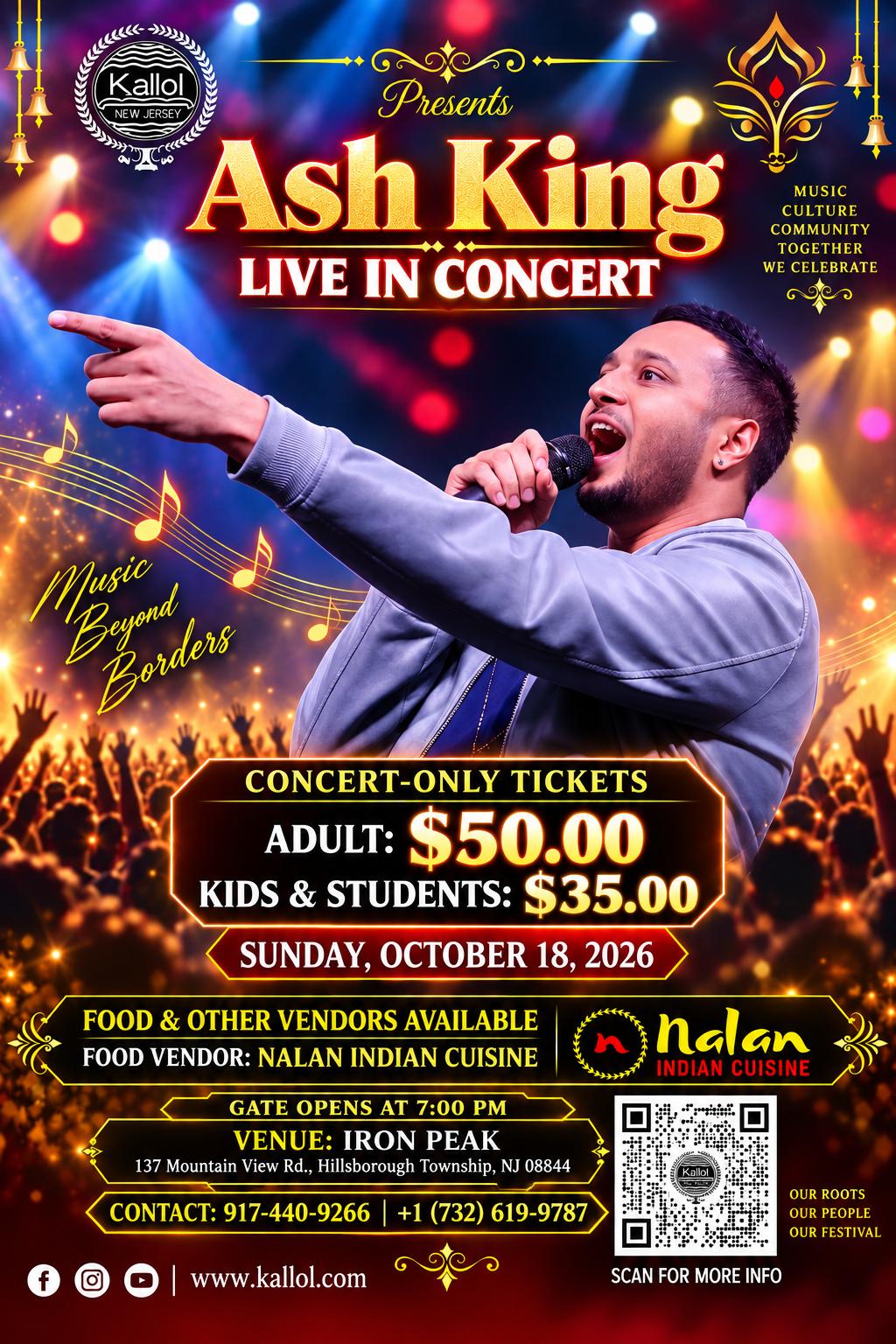 Ash King Kallol Durga Puja 2026 flyer