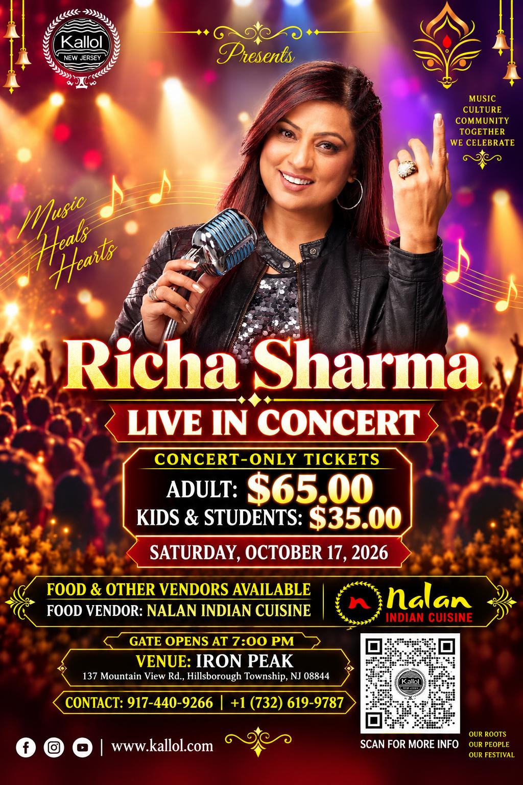 Richa Sharma Kallol Durga Puja 2026 flyer